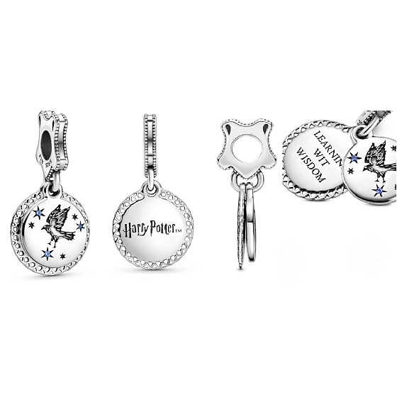 Charm Harry Potter - Ravenscar + zirkón, prívesok 2v1 na náramok