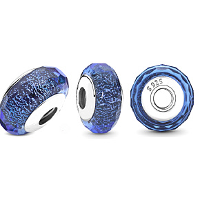 Prívlastok strieborný 925 modrý fazetovaný náramok z muránskeho skla Space Prívlastok strieborný 925 modrý fazetovaný náramok z muránskeho skla Space