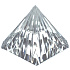 Krištáľové sklo Pyramída ryhovaná 40 mm krištáľ - ťažítko