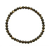 Obsidiánový zlatý náramok elastický prírodný kameň, guľôčka 4 mm / 19 cm, záchranný kameň