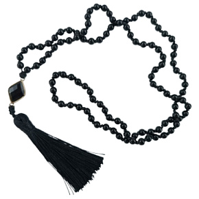 108 Mala Obsidian náhrdelník kosočtverec, meditační šperk, přírodní kámen vázaný, elastický, korálek 6 mm, kámen záchrany 108 Mala Obsidian náhrdelník kosočtverec, meditační šperk, přírodní kámen vázaný, elastický, korálek 6 mm, kámen záchrany