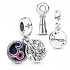 Striebro 925 Disney Paris, cestovný náramok 2v1 prívesok