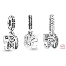 Prívesok striebro 925 50 rokov lásky, 2v1 výročie náramok prívesok