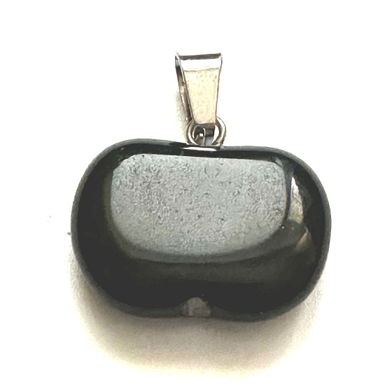 Obsidiánový prívesok Jablko poznania prírodný kameň 1,5 cm, kameň spásy