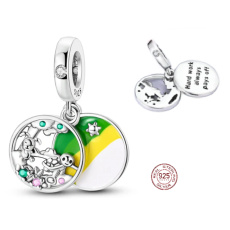 Charm Striebro 925 Tvrdá práca sa vždy vyplatí, prívesok na náramok
