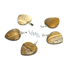 Jaspis prívesok s obrázkom srdca prírodný kameň 20 mm, kameň pozitívnej energie Jaspis prívesok s obrázkom srdca prírodný kameň 20 mm, kameň pozitívnej energie