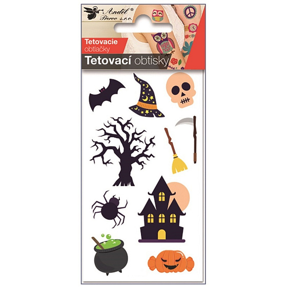 Tetovacie obtlačky Halloween dom 6 x 10 cm