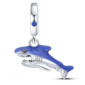 Prívesok zo striebra 925 Žralok, prívesok na náramok Prívesok zo striebra 925 Žralok, prívesok na náramok