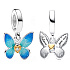Prívesok zo striebra 925 Butterfly, prívesok na náramok