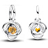 Prívesok zo striebra 925 Yellow eternity circle November, prívesok na náramku symbol