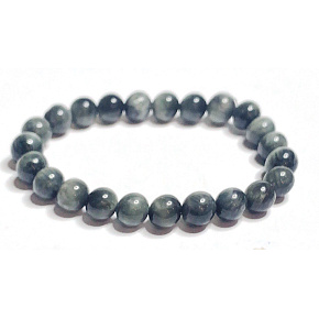 Pietersit / Orlie oko náramok elastický prírodný kameň, guľôčka 8 mm / 16 - 17 cm, kameň s búrkovými prvkami Pietersit / Orlie oko náramok elastický prírodný kameň, guľôčka 8 mm / 16 - 17 cm, kameň s búrkovými prvkami