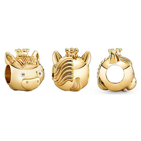 Prívesok Striebro 925 Kôň je siedme zviera v 12-ročnom cykle čínskeho znamenia zverokruhu, korálik na náramok Prívesok Striebro 925 Kôň je siedme zviera v 12-ročnom cykle čínskeho znamenia zverokruhu, korálik na náramok