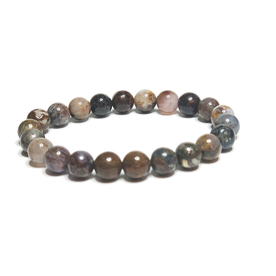 Pietersit multi náramok elastický prírodný kameň, guľôčka 8 mm / 16-17 cm, kameň s búrkovými prvkami