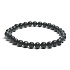 Šungitový náramok elastický prírodný kameň, guľôčka 6 mm / 16 - 17 cm, kameň života