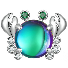 Prívesok Striebro 925 Krab, korálik na náramku zviera Prívesok Striebro 925 Krab, korálik na náramku zviera