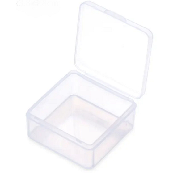 Plastový box číry 7,4 x 7,4 x 2,5 cm, 1 kus