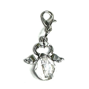 Anjel strážny prívesok s fazetovanou sklenenou guľôčkou 24 x 1,5 mm 1 kus Anjel strážny prívesok s fazetovanou sklenenou guľôčkou 24 x 1,5 mm 1 kus