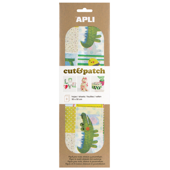 Apli Cut & Patch papier na servítkovú techniku Detský motív 30 x 50 cm 3 kusy