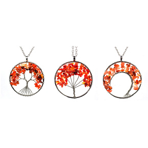 Achát červený Strom života prívesok prírodný kameň, liečivý, dĺžka retiazky: 45 + 5 cm, dodáva omladenie a silu Achát červený Strom života prívesok prírodný kameň, liečivý, dĺžka retiazky: 45 + 5 cm, dodáva omladenie a silu