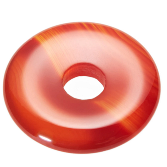 Karneol Donut prírodný kameň 30 mm, Naučte nás tu a teraz