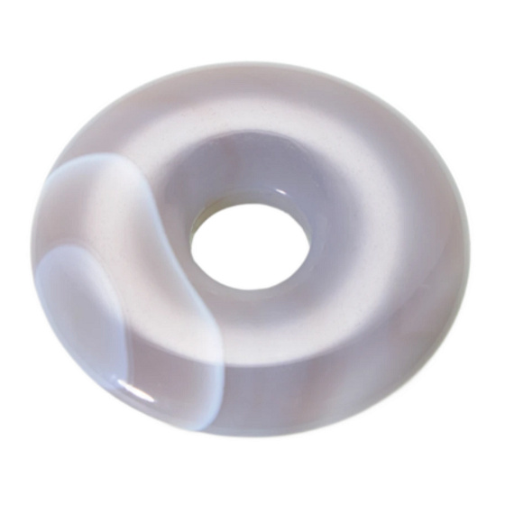 Achát sivý Donut prírodný kameň 30 mm