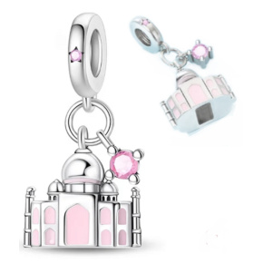 Charm Sterlingové stříbro 925 Indie - Tádž Mahal, Symbol věčné lásky, přívěsek na náramek cestování