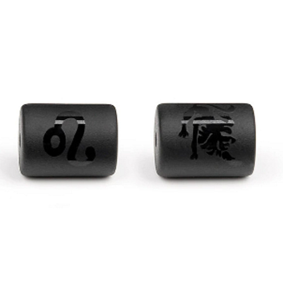 Onyx znamenie zverokruhu Lev, prívesok na náramok z prírodného kameňa, 10 mm 1 kus, kameň životnej sily