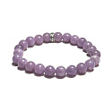 Lepidolit ružový náramok elastický prírodný kameň, guľôčka 8 mm / 16-17 cm, amulet pre športovcov