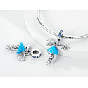 Charm Striebro 925 Luminozné - More - Medúza, hviezdica, mušľa, 3v1 prívesok na náramok more