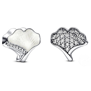 Šarm Sterlingové striebro 925 Ginkgo Biloba Smart, korálik na náramok príroda