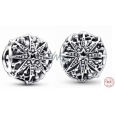 Prívesok Striebro 925 Nebeská snehová vločka, korálik na náramok Vianoce