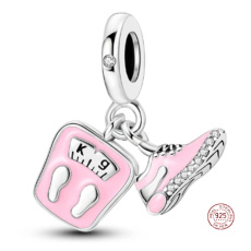 Šarm Sterlingové striebro 925 Program chudnutia 2v1, prívesok náramok šport