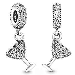 Prívesok strieborný 925 koktailové poháre - čas osláv, výročie náramok prívesok