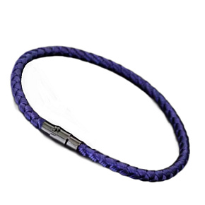 Lanový Magnetický náramek – tmavě modrý 19,5 cm x 4 mm, unisex