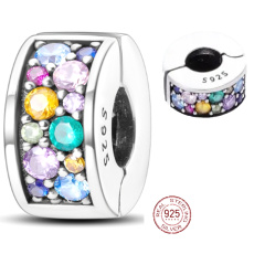 Prívesok Striebro 925 Garden of Eden farebný zirkón, zátka, klip korálik na náramku symbol