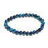 Tigrie oko modrý náramok elastický prírodný kameň, guľôčka 6 mm / 16-17 cm, kameň slnka a zeme, prináša šťastie a bohatstvo