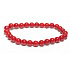 Koral Bamgbus červený náramok elastický prírodný kameň, gulička 6 mm / 16 - 17 cm