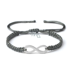 Infinity - nekonečno, náramok pre šťastie, ručne vyrobený emblém, strieborná farba nastaviteľný Infinity - nekonečno, náramok pre šťastie, ručne vyrobený emblém, strieborná farba nastaviteľný
