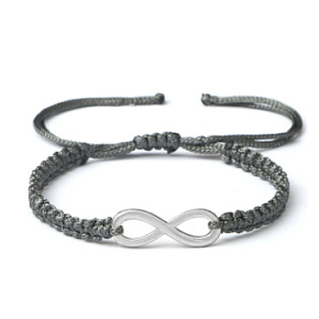 Infinity - nekonečno, náramok pre šťastie, ručne vyrobený emblém, strieborná farba nastaviteľný Infinity - nekonečno, náramok pre šťastie, ručne vyrobený emblém, strieborná farba nastaviteľný