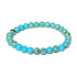 Tyrkenit modrý náramok elastický prírodný kameň, korálik 6 mm / 16-17 cm, kameň mladých ľudí, ktorí hľadajú životný cieľ
