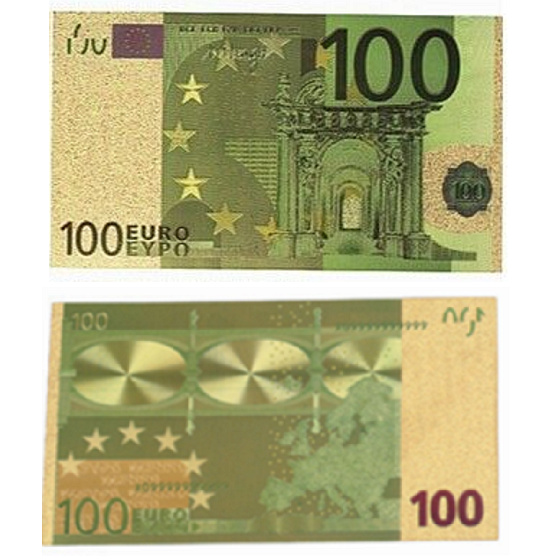 Talisman Zlatá plastová bankovka 100 EUR