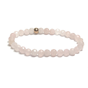 Ružový náramok s fazetou, elastický prírodný kameň, guľôčka 6 mm / 16 - 17 cm, kameň lásky Ružový náramok s fazetou, elastický prírodný kameň, guľôčka 6 mm / 16 - 17 cm, kameň lásky
