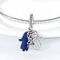 Strieborný prívesok 925 Hand of Fatima, Hamsa 2v1, prívesok na náramku symbol