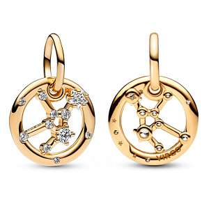 Šarm Striebro 925 pozlátené znamenie zverokruhu Panna, prívesok náramok