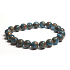 Jaspis Cloisonne Blue náramok elastický prírodný kameň, guľôčka 8 mm / 16 - 17 cm