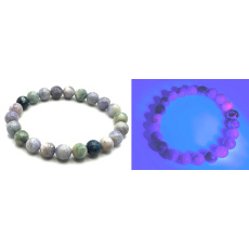 Hackmanit náramok elastický prírodný kameň, korálik 8 mm / 16 - 17 cm, kvalita AAA, vnútorná transformácia kameňa