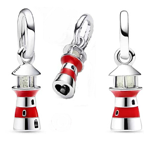 Šarm Striebro 925 Maják svietiaci v tme, náramok prívesok symbol