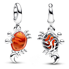 Prívesok zo striebra 925 Disney Malá morská víla - Krab Sebastian, prívesok na náramok