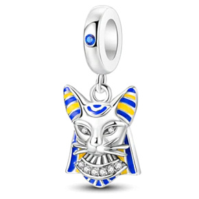 Prívesok zo striebra 925 Staroveká egyptská mačka, cestovný náramok Prívesok zo striebra 925 Staroveká egyptská mačka, cestovný náramok