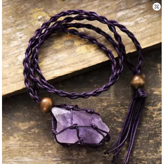 Ametyst náhrdelník v boho stylu – Klenot bohů pro klid, intuici a ochranu